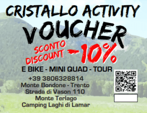 Voucher sconto 10% per e-bike, mini quad e tour a Monte Bondone, Trento.